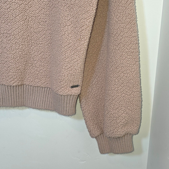 Abercrombie and Fitch Sherpa Fleece Women's Size M Mauve Pink Soft Sweatshirt - Picture 5 of 8